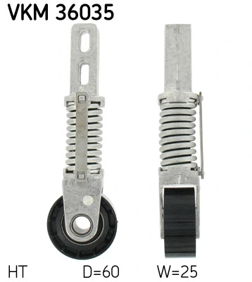 Tensioner Pulley, V-ribbed belt (VKM 36035)