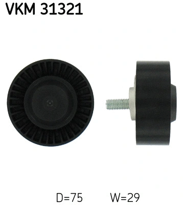 Deflection/Guide Pulley, V-ribbed belt (VKM 31321)