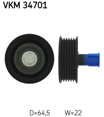 Deflection/Guide Pulley, V-ribbed belt (VKM 34701)