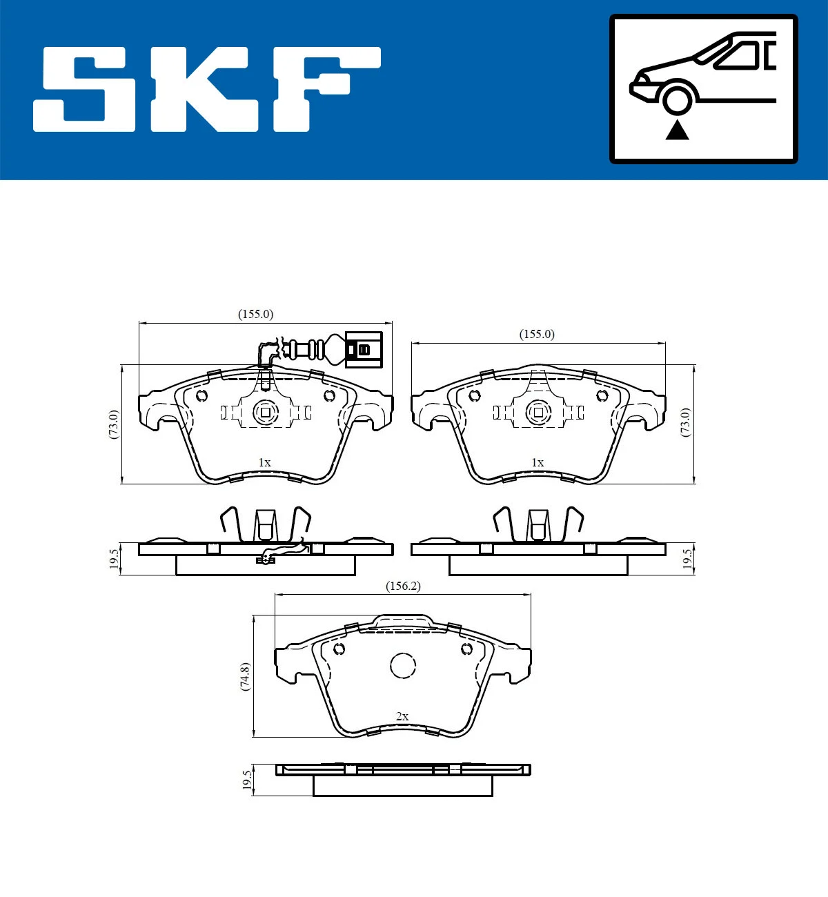 Brake Pad Set, disc brake (VKBP 80042 E)