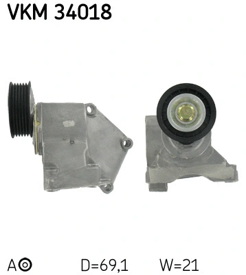 Tensioner Pulley, V-ribbed belt (VKM 34018)