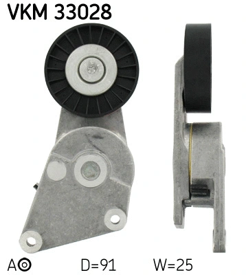 Tensioner Pulley, V-ribbed belt (VKM 33028)