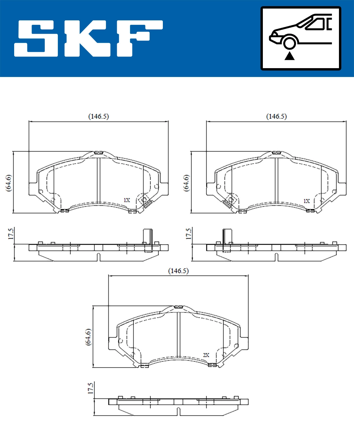 Brake Pad Set, disc brake (VKBP 80334 A)