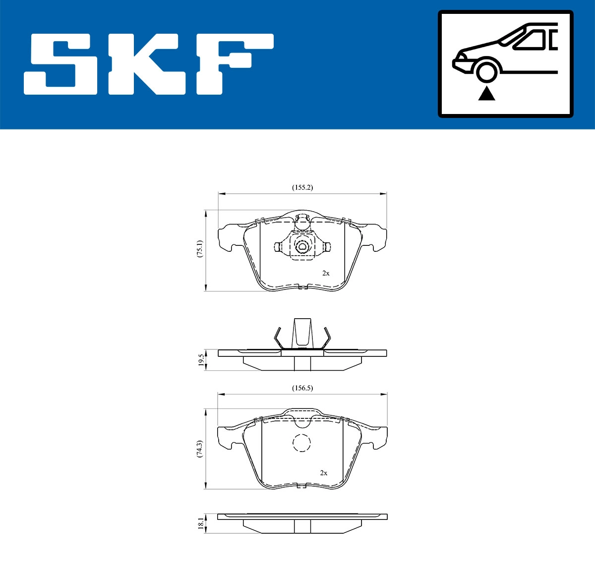 Brake Pad Set, disc brake (VKBP 80224)