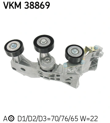 Tensioner Pulley, V-ribbed belt (VKM 38869)