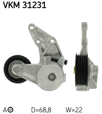 Tensioner Pulley, V-ribbed belt (VKM 31231)