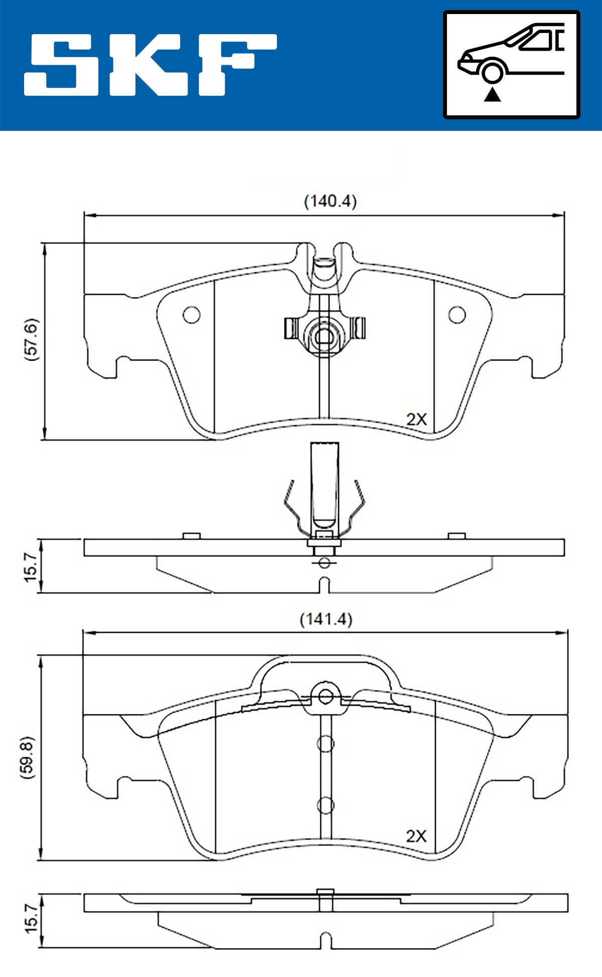 Brake Pad Set, disc brake (VKBP 80430 A)