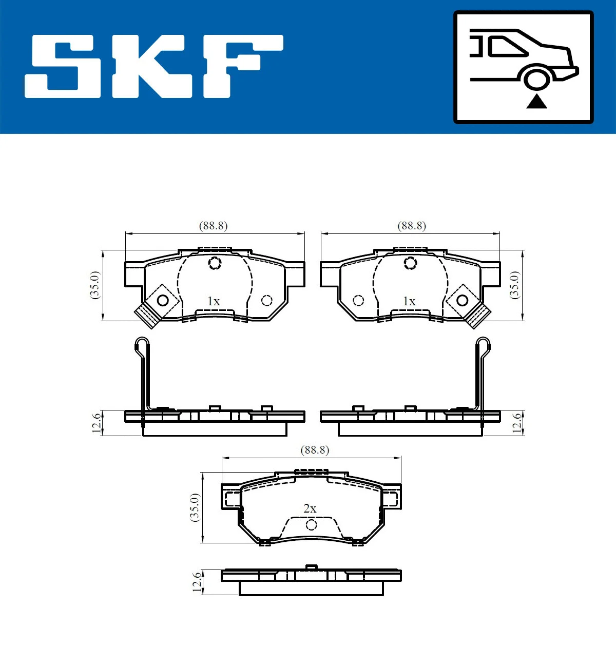 Brake Pad Set, disc brake (VKBP 90624 A)