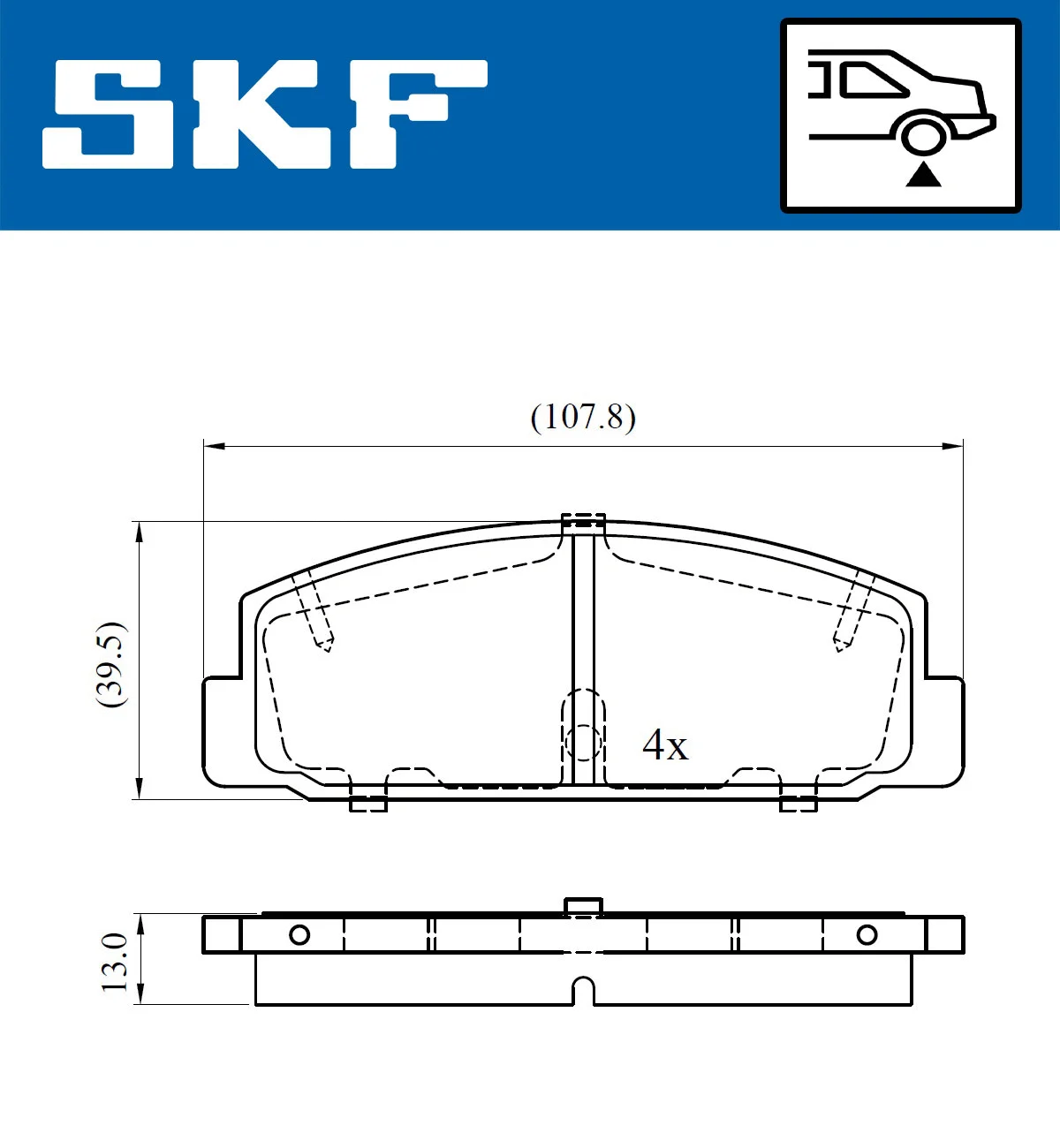 Brake Pad Set, disc brake (VKBP 90587)