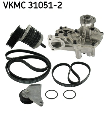 Water Pump + V-Ribbed Belt Kit