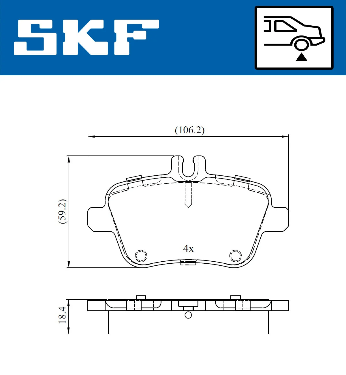 Brake Pad Set, disc brake (VKBP 90056)