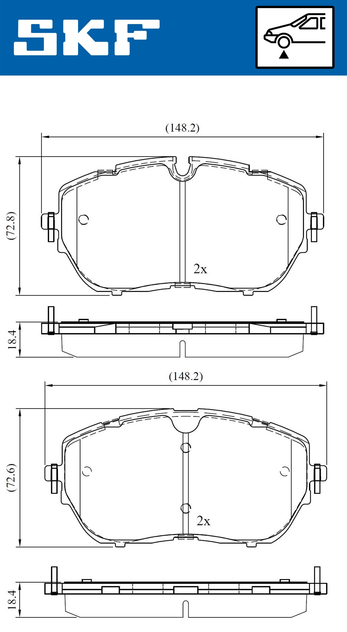 Brake Pad Set, disc brake (VKBP 80520)