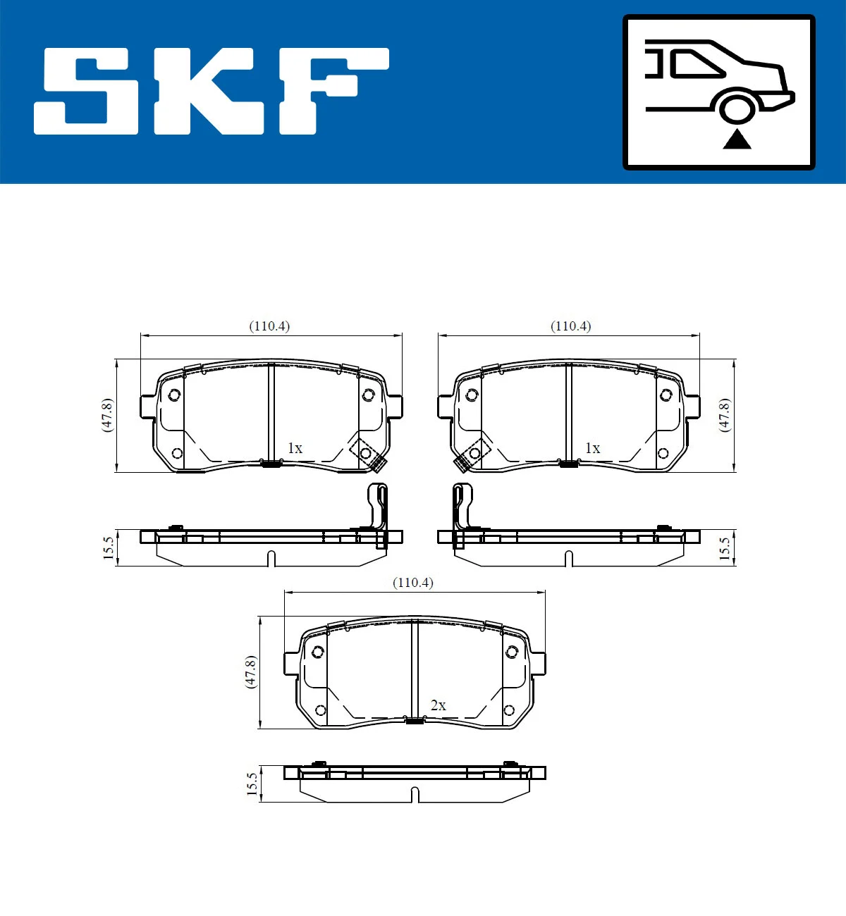 Brake Pad Set, disc brake (VKBP 90464 A)