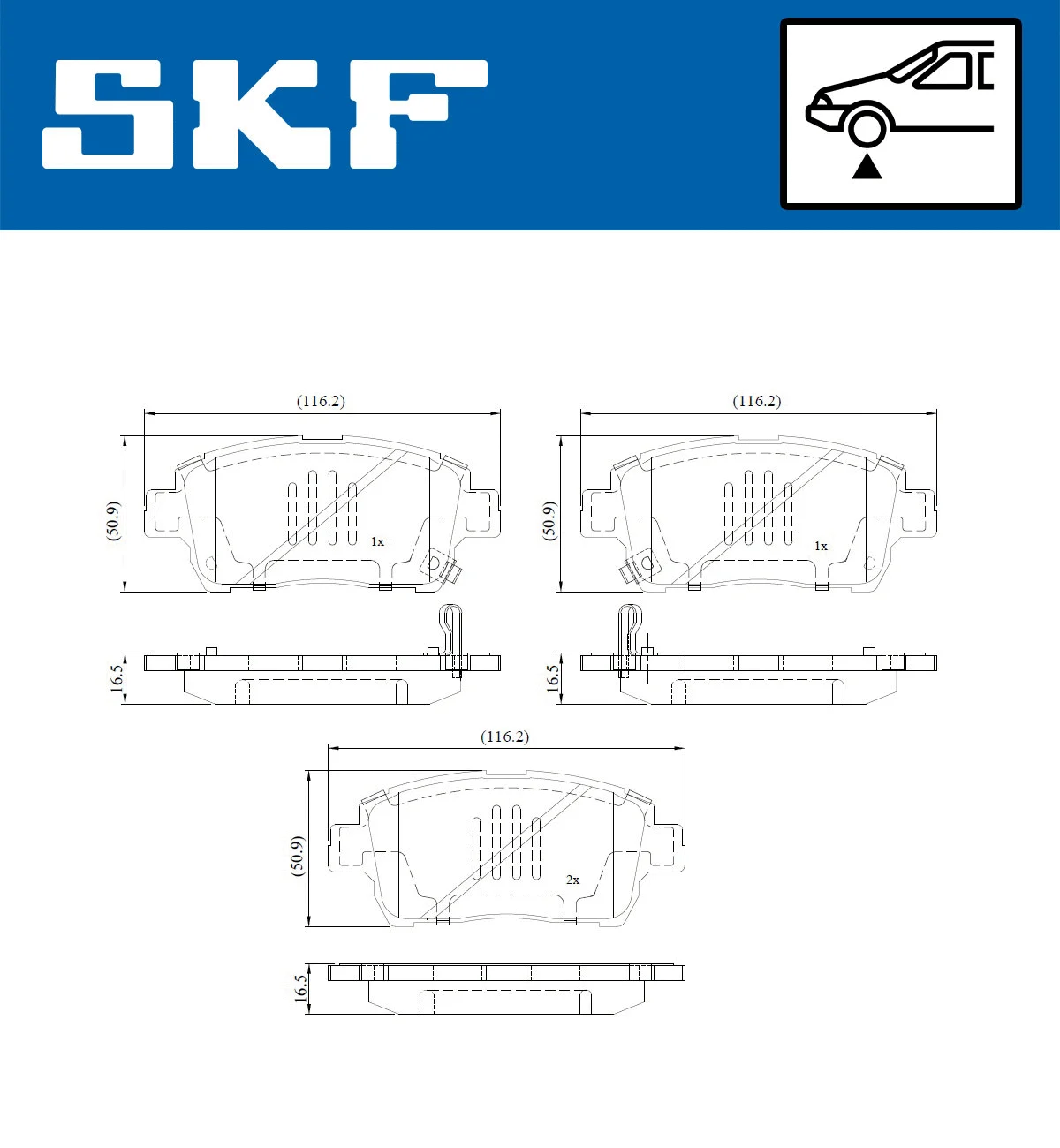 Brake Pad Set, disc brake (VKBP 80641 A)