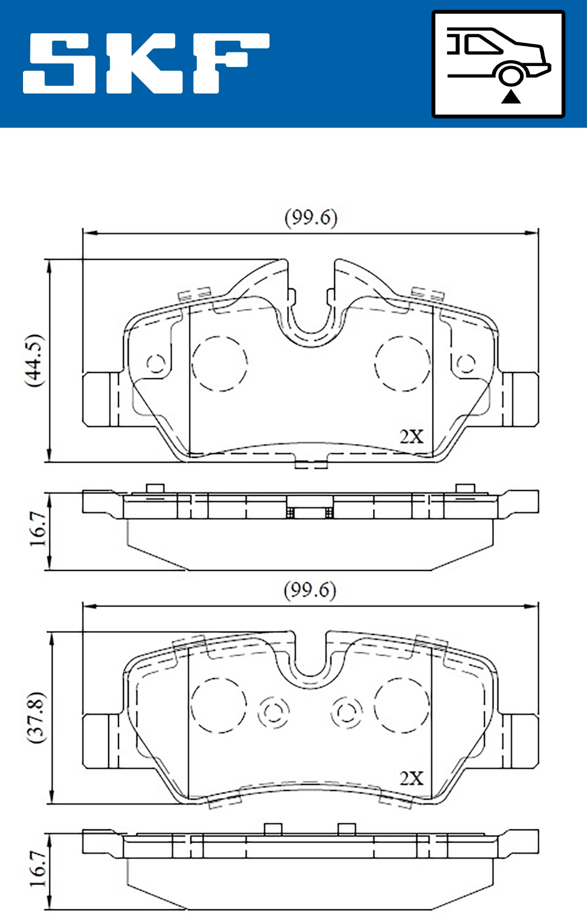 Brake Pad Set, disc brake (VKBP 90124)