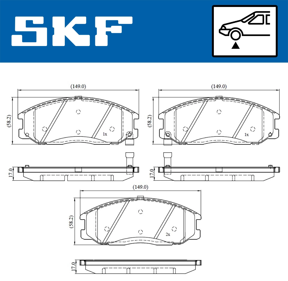 Brake Pad Set, disc brake (VKBP 80511 A)