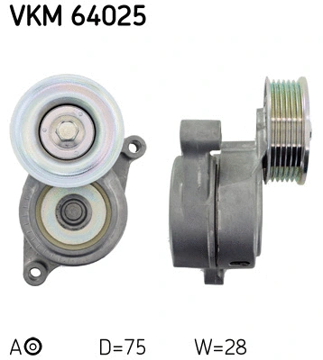 Tensioner Pulley, V-ribbed belt (VKM 64025)