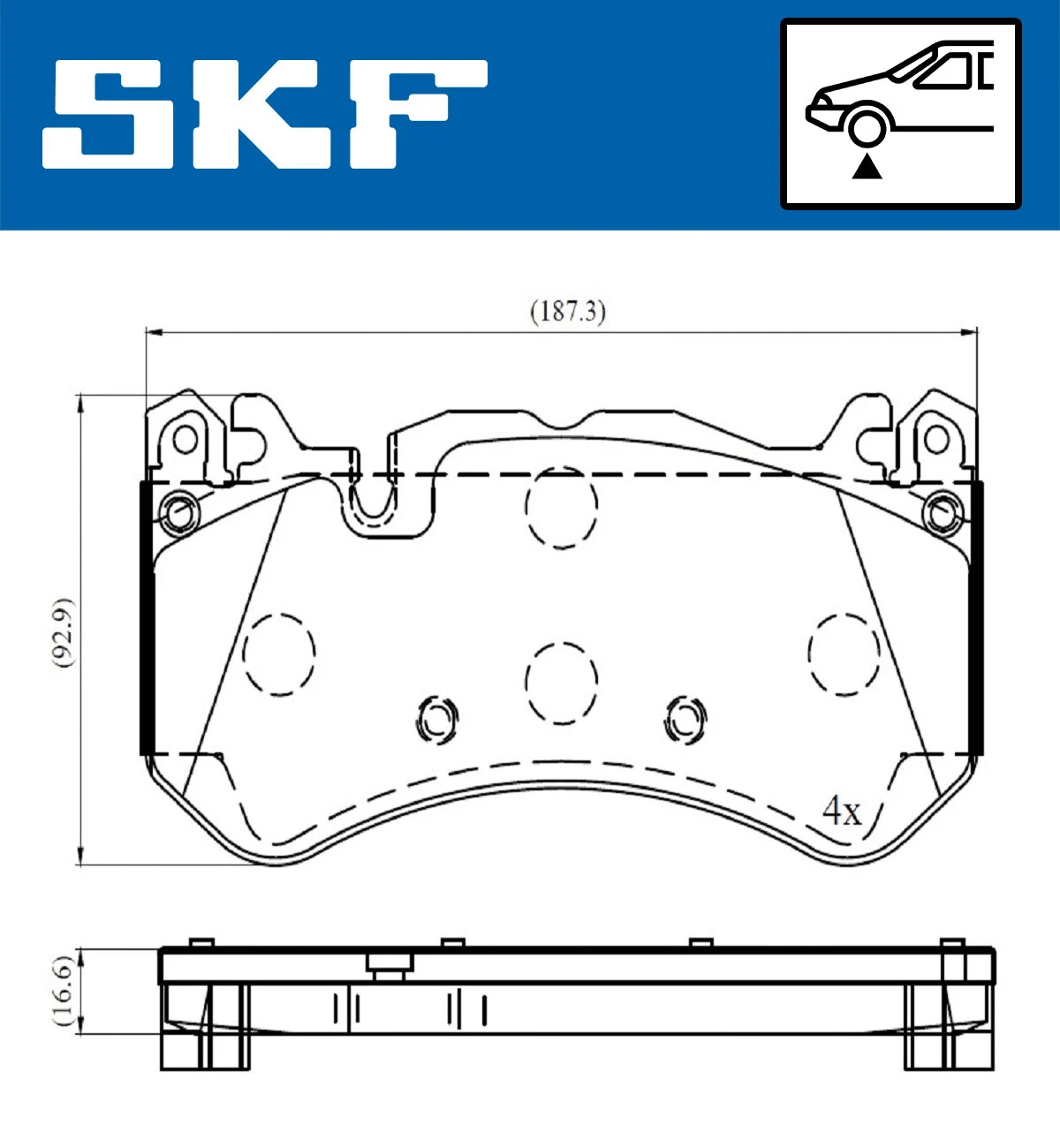 Brake Pad Set, disc brake (VKBP 80643 E)