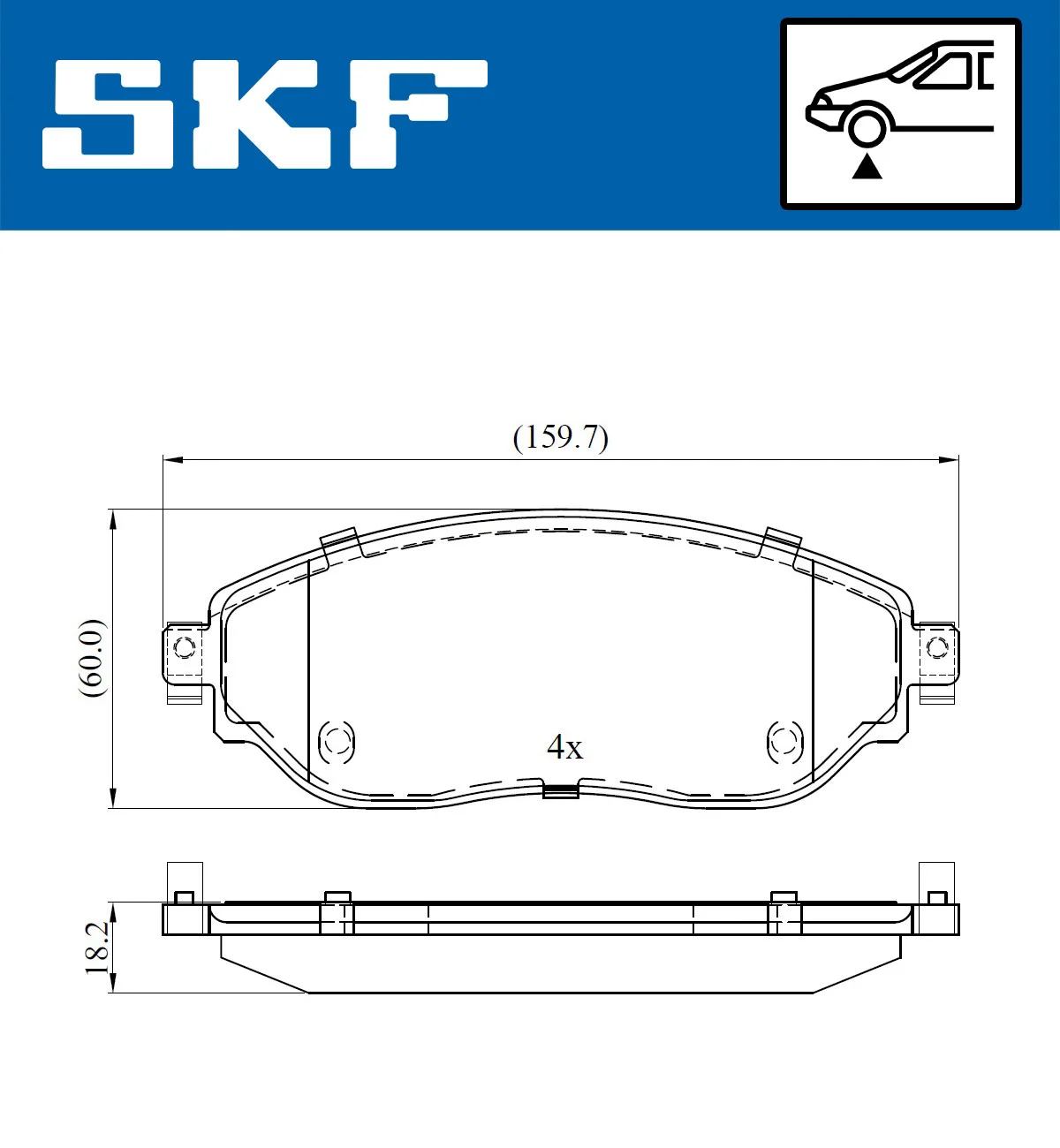 Brake Pad Set, disc brake (VKBP 80012)