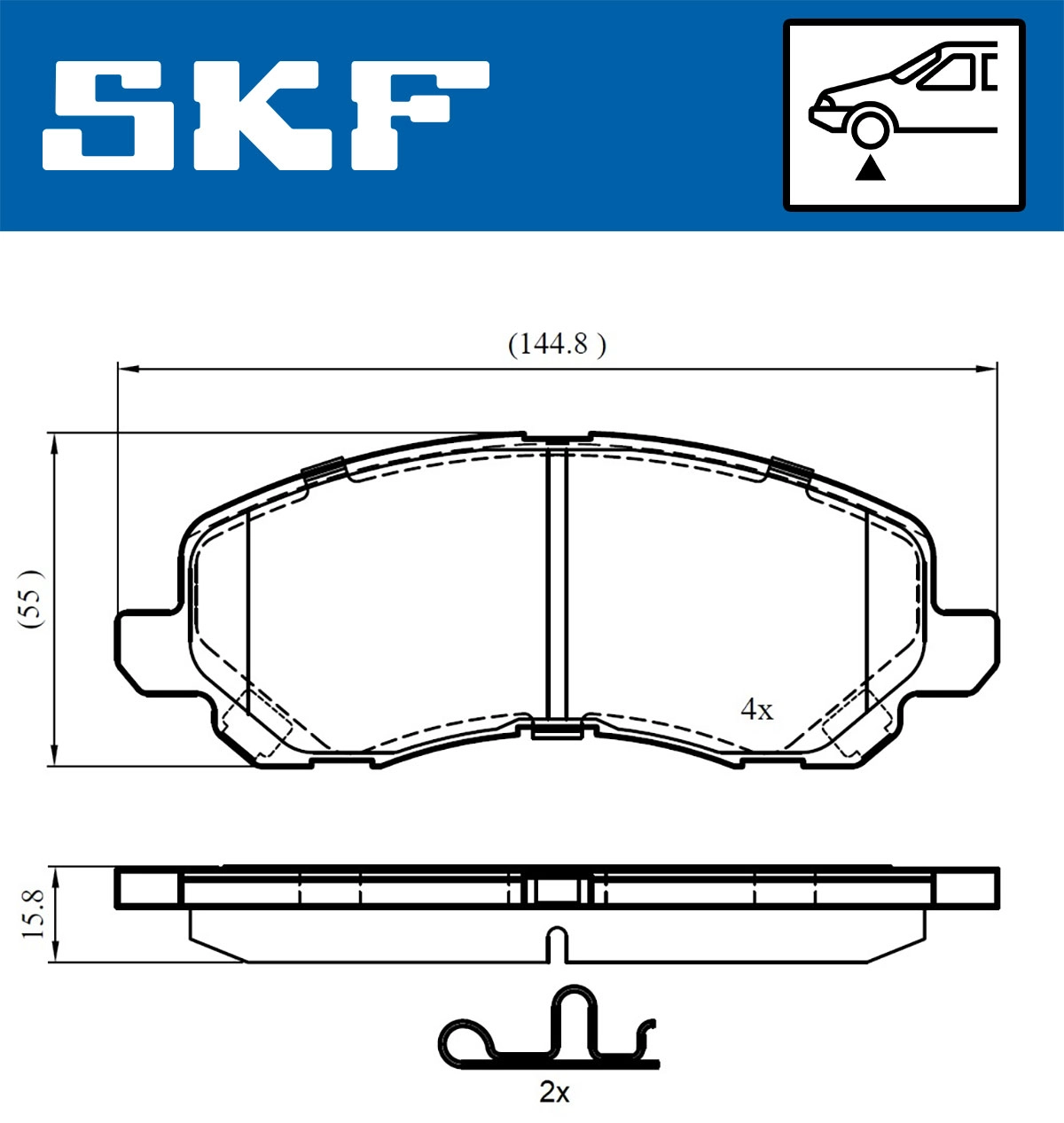 Brake Pad Set, disc brake (VKBP 80169 A)