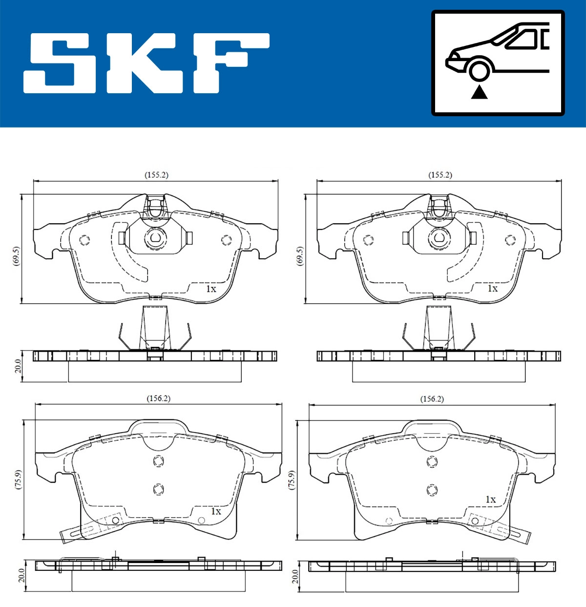 Brake Pad Set, disc brake (VKBP 80043 A)