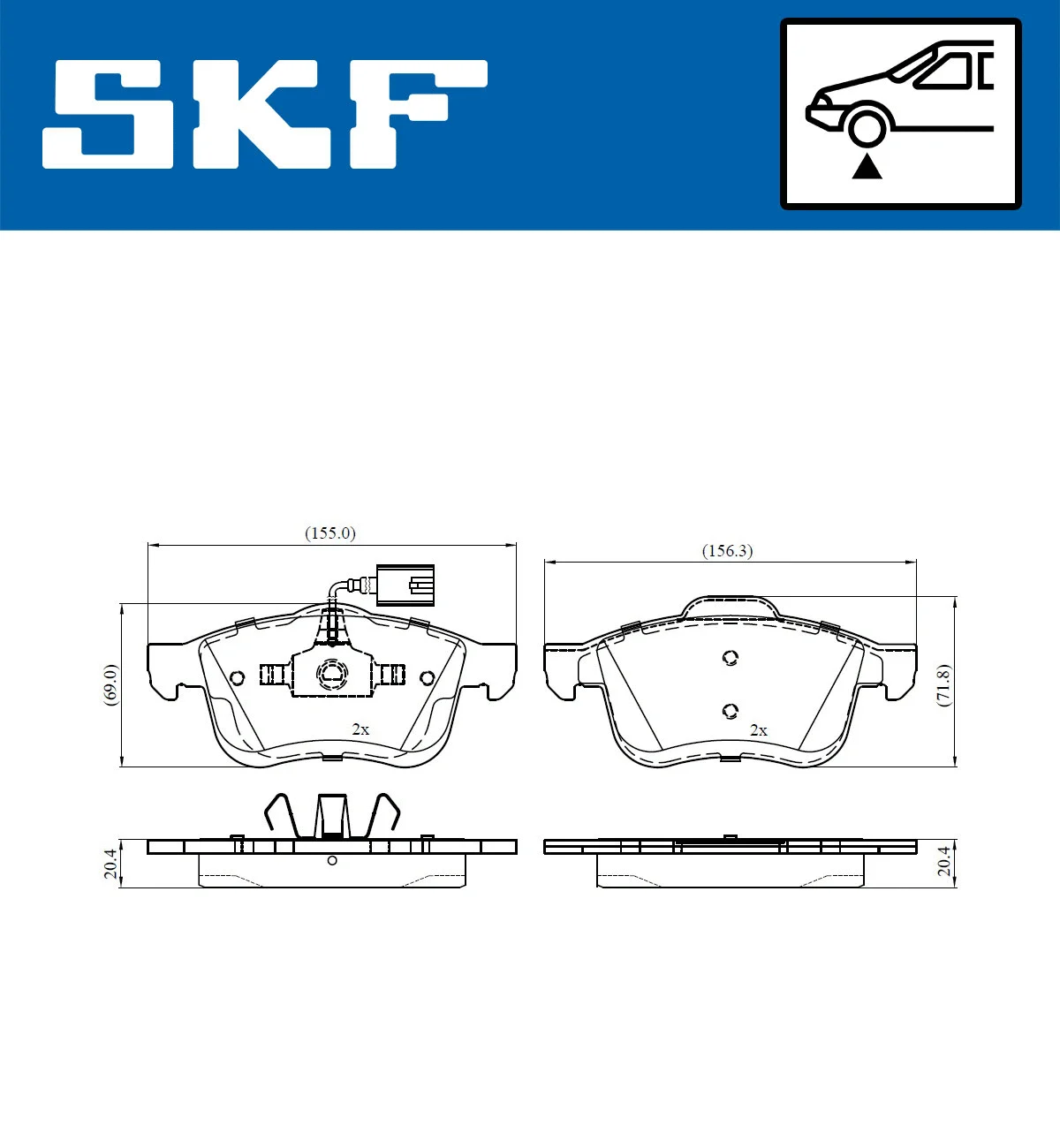 Brake Pad Set, disc brake (VKBP 80476 E)