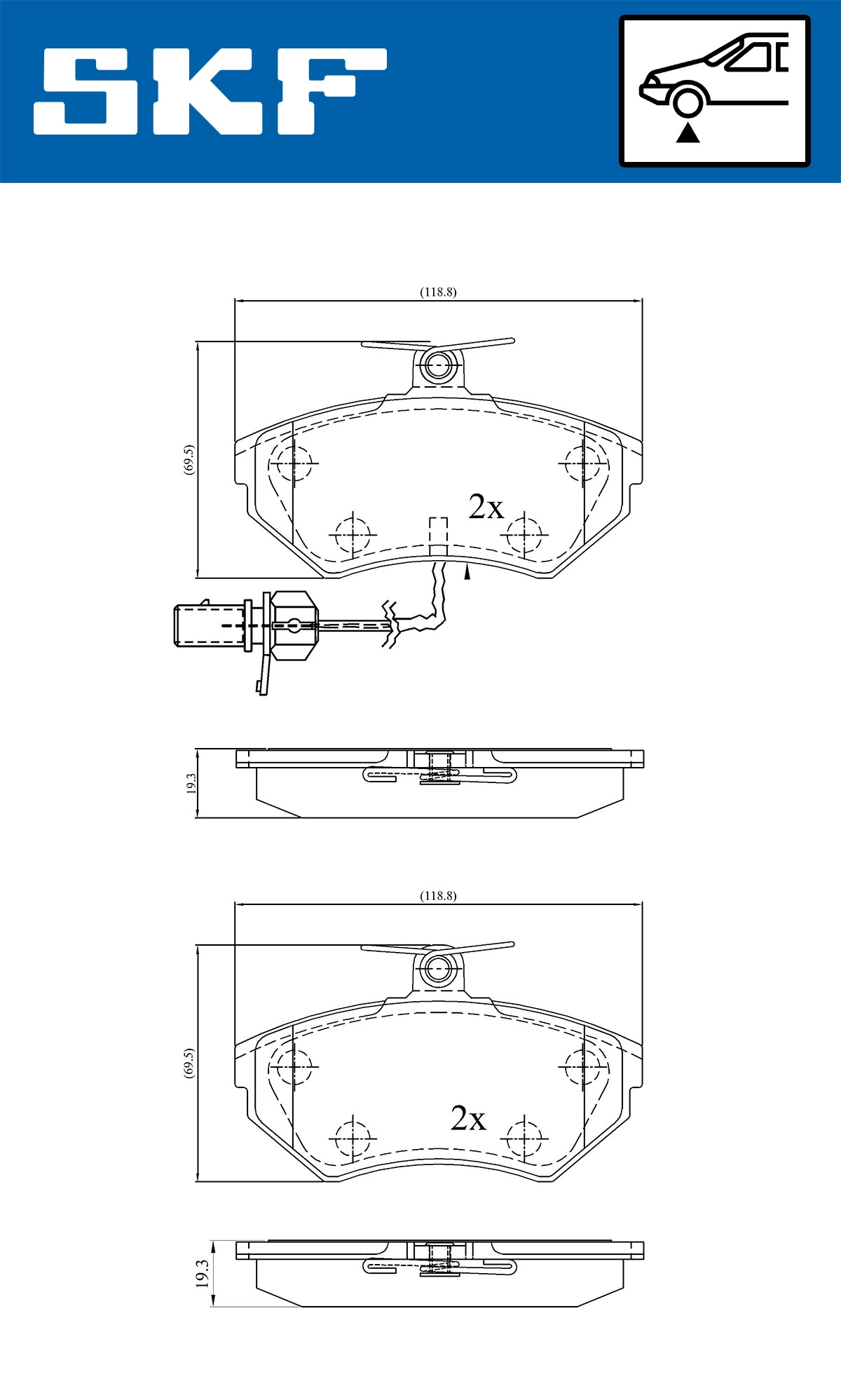 Brake Pad Set, disc brake (VKBP 80547 E)