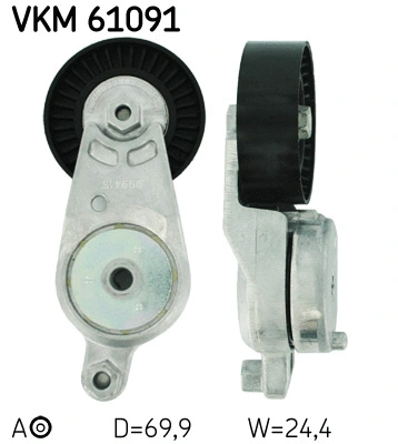 Tensioner Pulley, V-ribbed belt (VKM 61091)