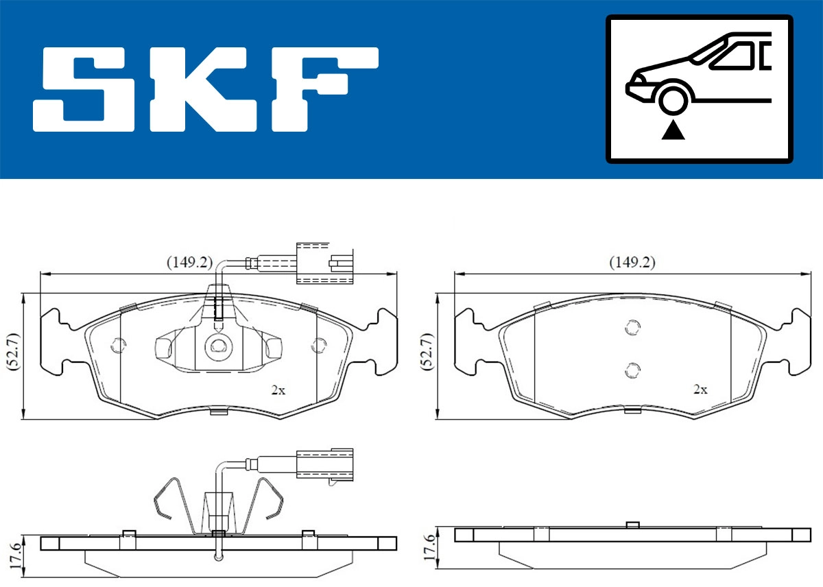 Brake Pad Set, disc brake (VKBP 80146 E)