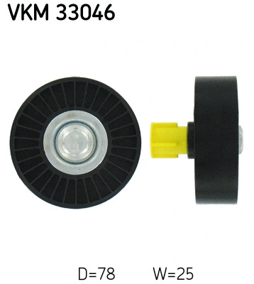 Deflection/Guide Pulley, V-ribbed belt (VKM 33046)