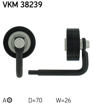 Tensioner Pulley, V-ribbed belt (VKM 38239)