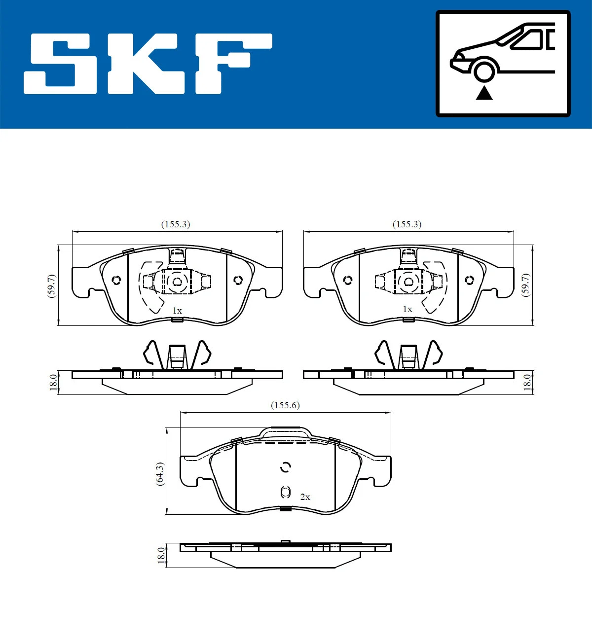 Brake Pad Set, disc brake (VKBP 80015)