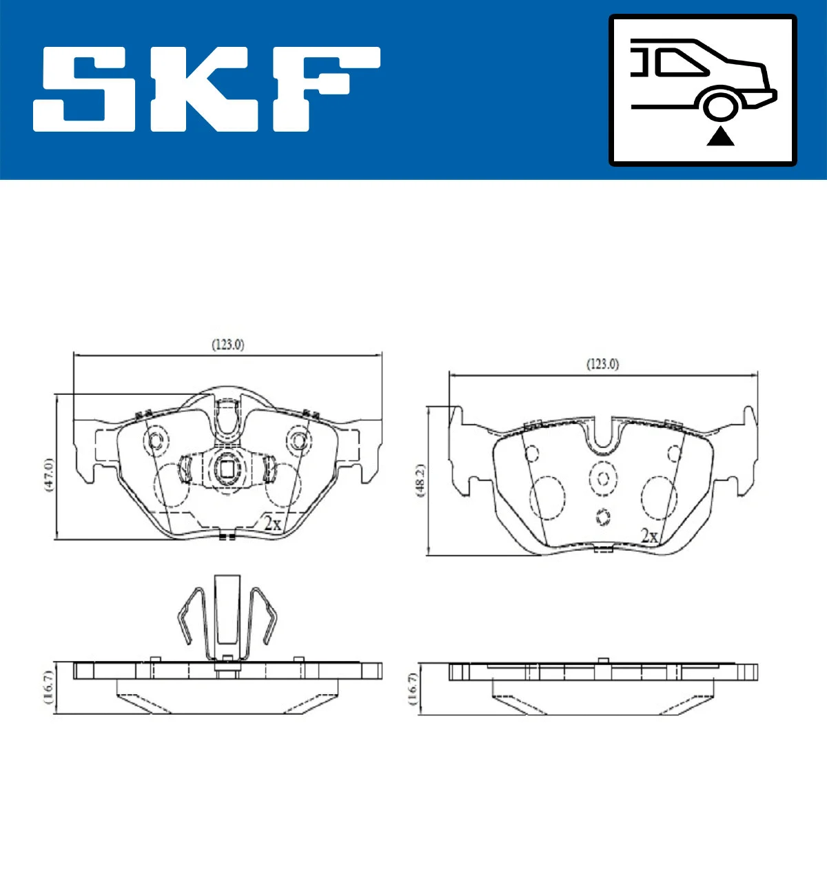 Brake Pad Set, disc brake (VKBP 90095)