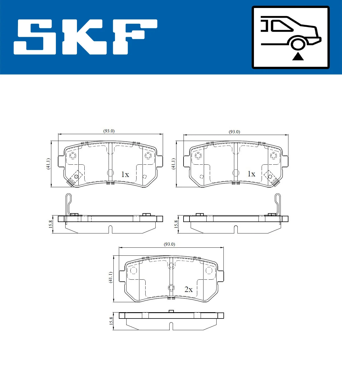 Brake Pad Set, disc brake (VKBP 90054 A)