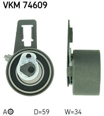 Tensioner Pulley, timing belt (VKM 74609)