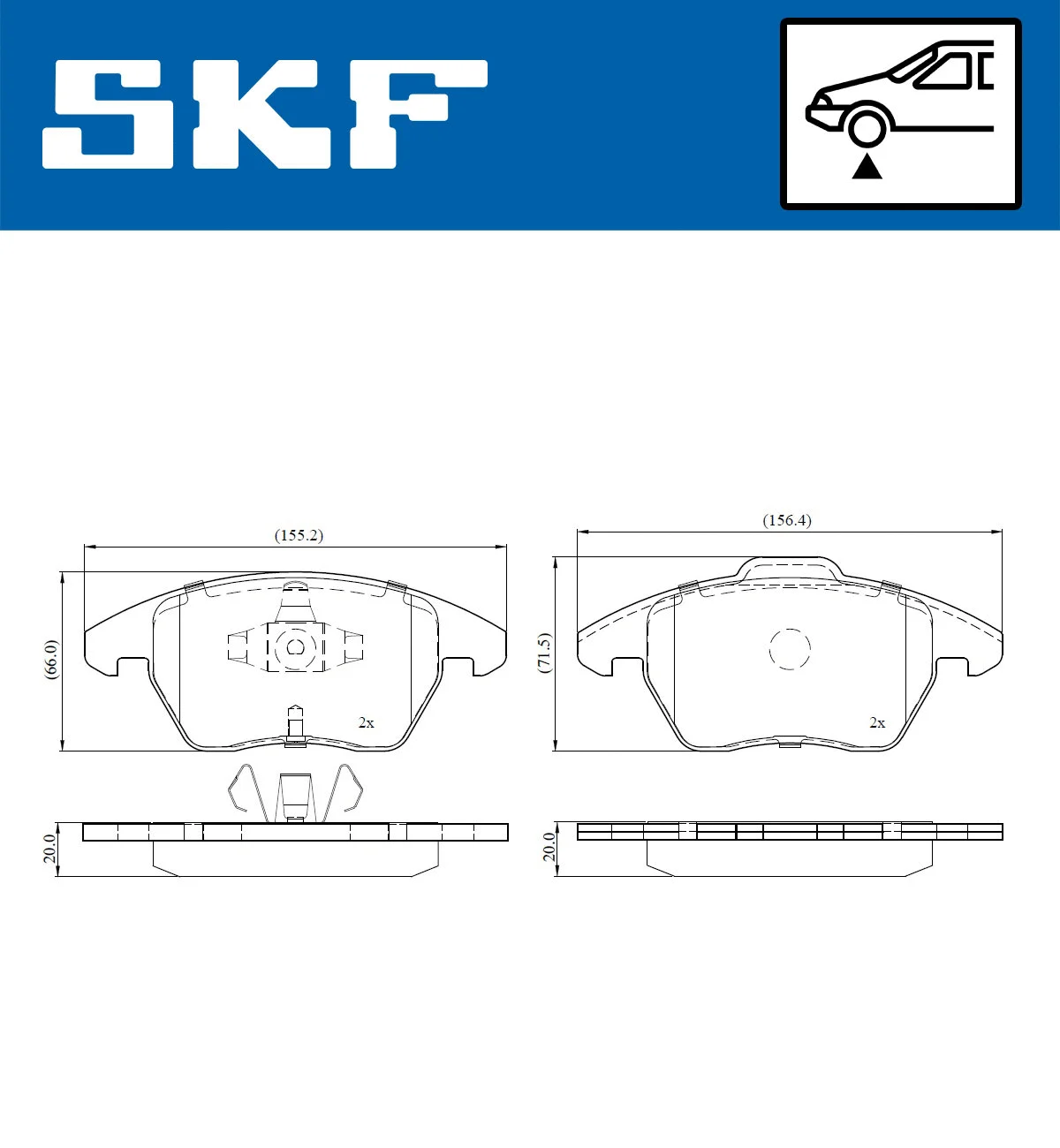 Brake Pad Set, disc brake (VKBP 80144)