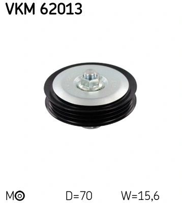 Tensioner Pulley, V-ribbed belt (VKM 62013)