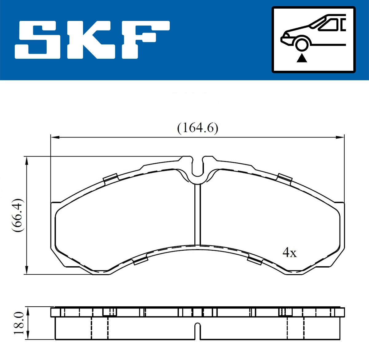 Brake Pad Set, disc brake (VKBP 80507)