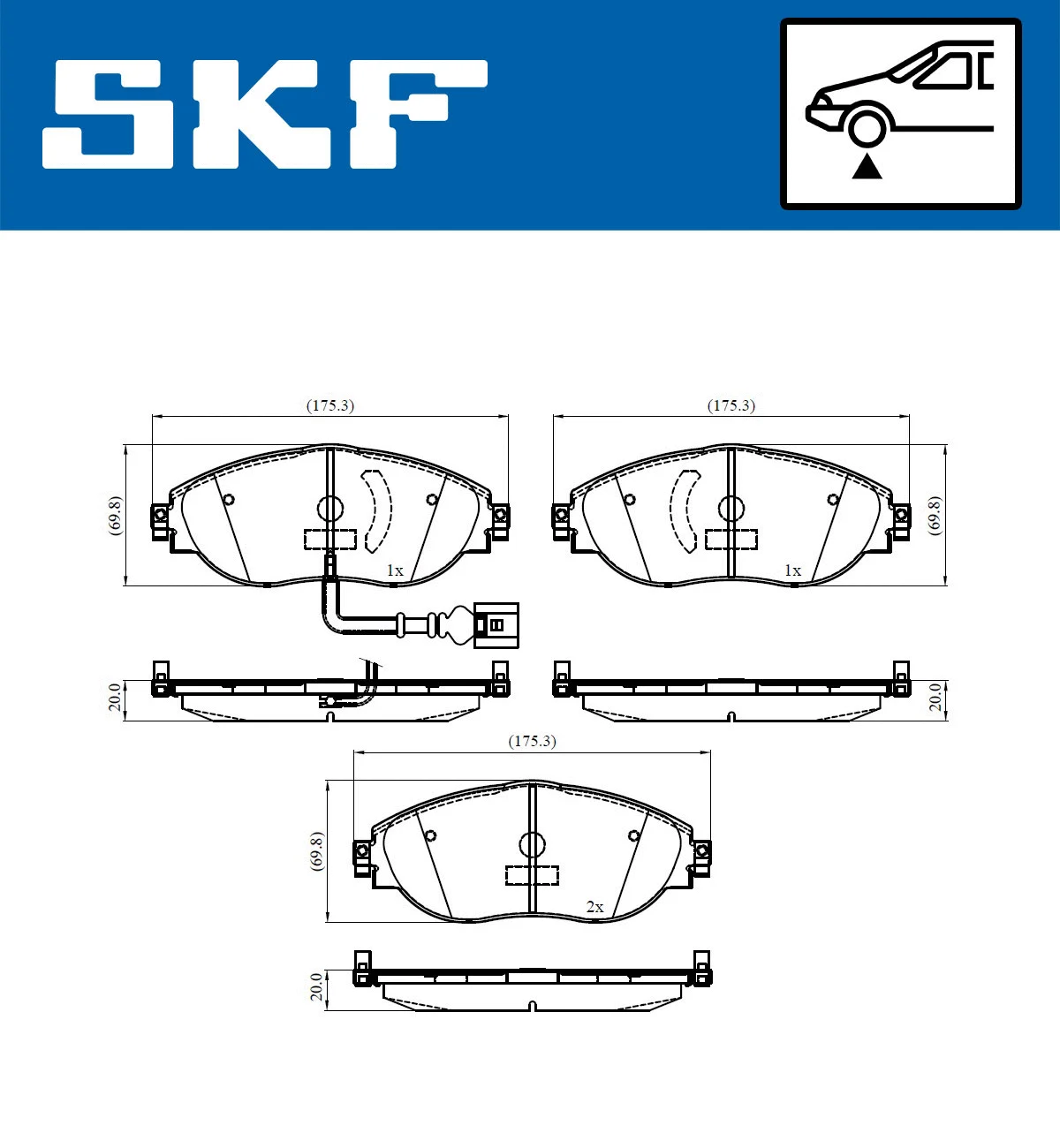 Brake Pad Set, disc brake (VKBP 80179 E)