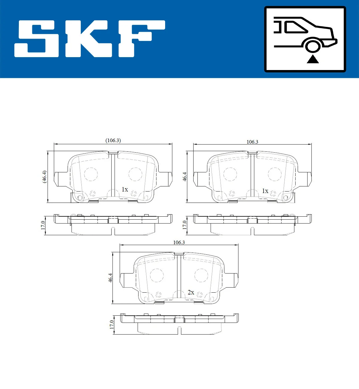 Brake Pad Set, disc brake (VKBP 90156 A)