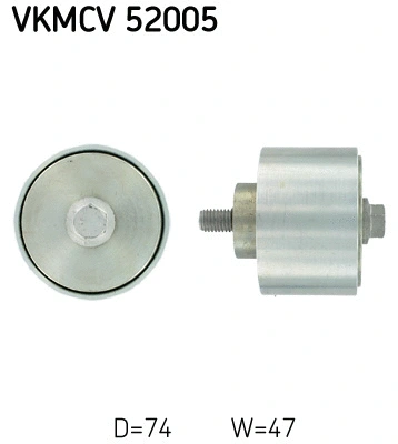 Deflection/Guide Pulley, V-ribbed belt (VKMCV 52005)