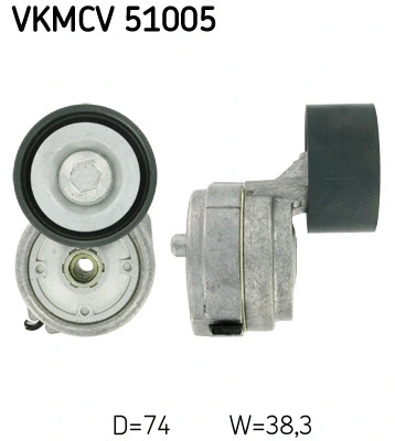 Tensioner Pulley, V-ribbed belt (VKMCV 51005)