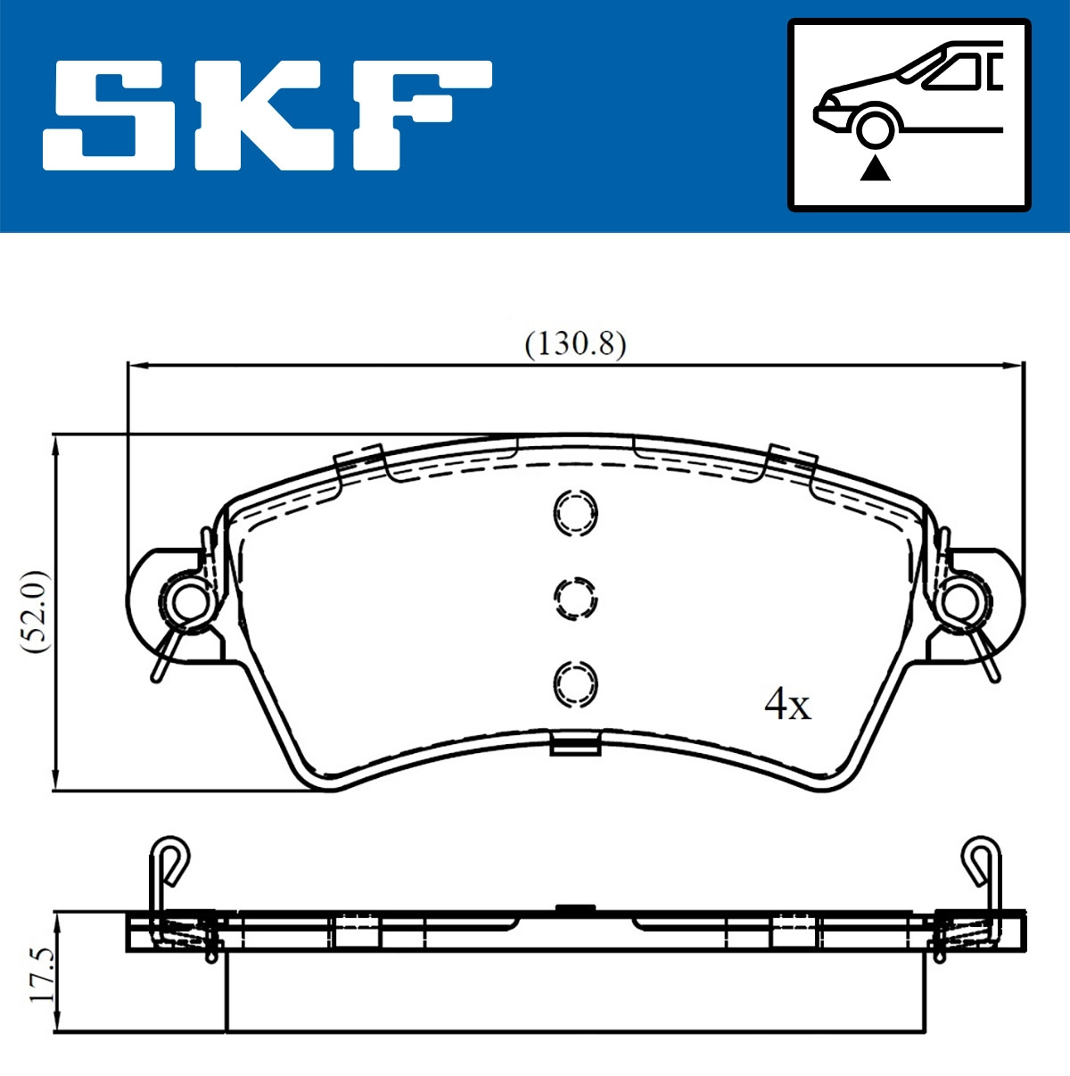 Brake Pad Set, disc brake (VKBP 80525)
