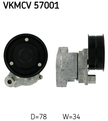 Tensioner Pulley, V-ribbed belt (VKMCV 57001)