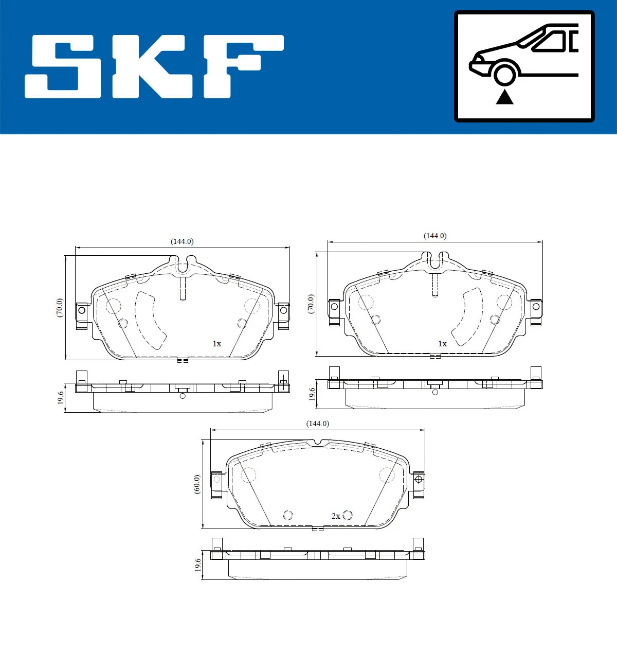 Brake Pad Set, disc brake (VKBP 80196)