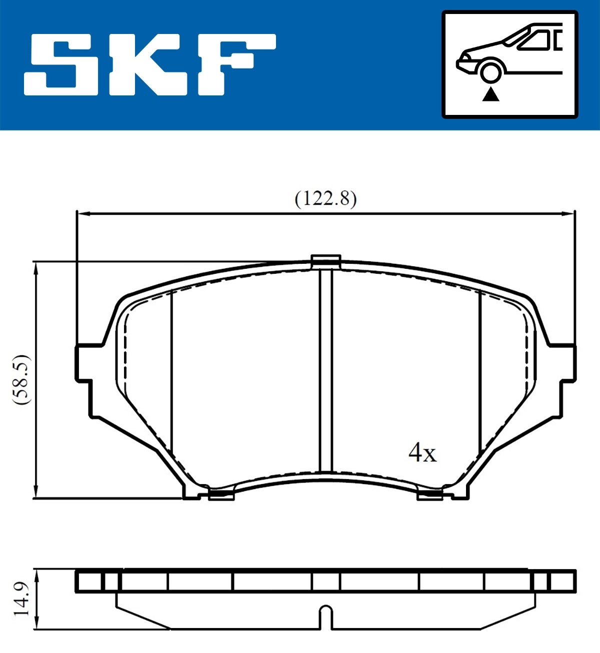 Brake Pad Set, disc brake (VKBP 80592 A)