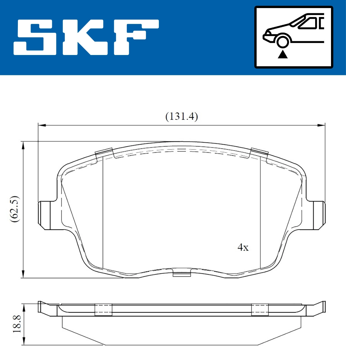Brake Pad Set, disc brake (VKBP 80517)