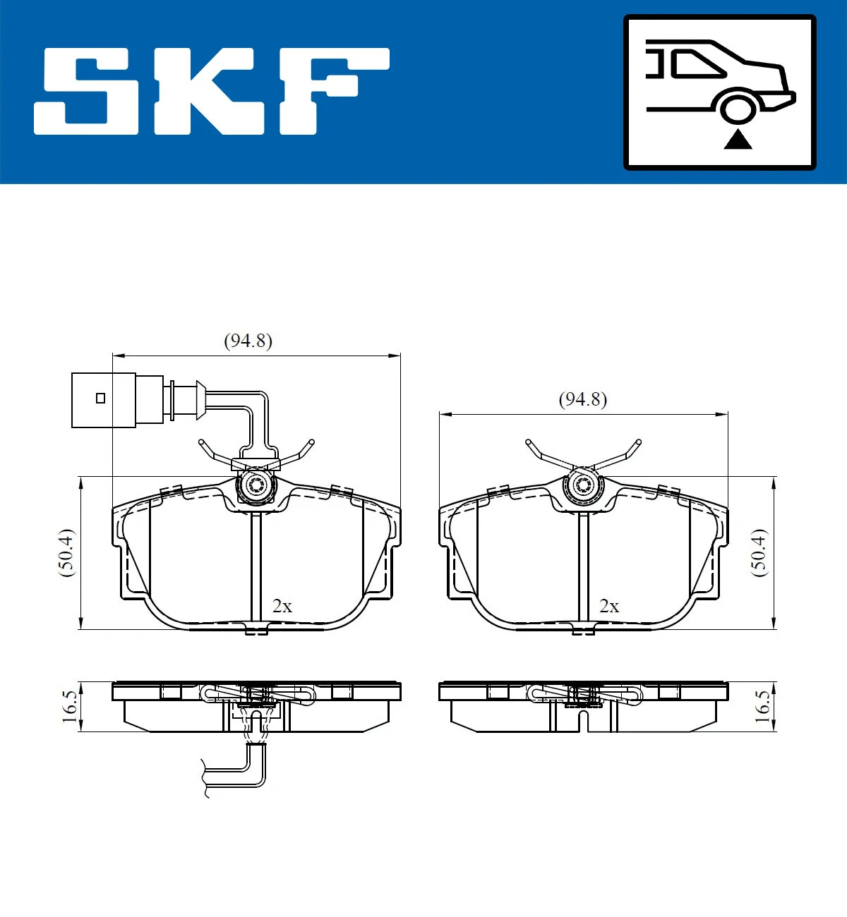 Brake Pad Set, disc brake (VKBP 90527 E)