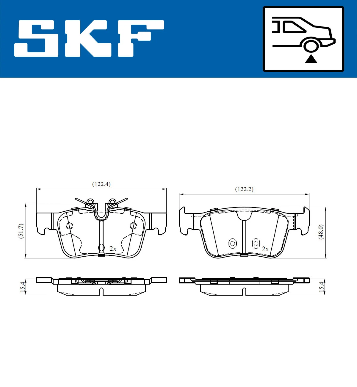 Brake Pad Set, disc brake (VKBP 90544)
