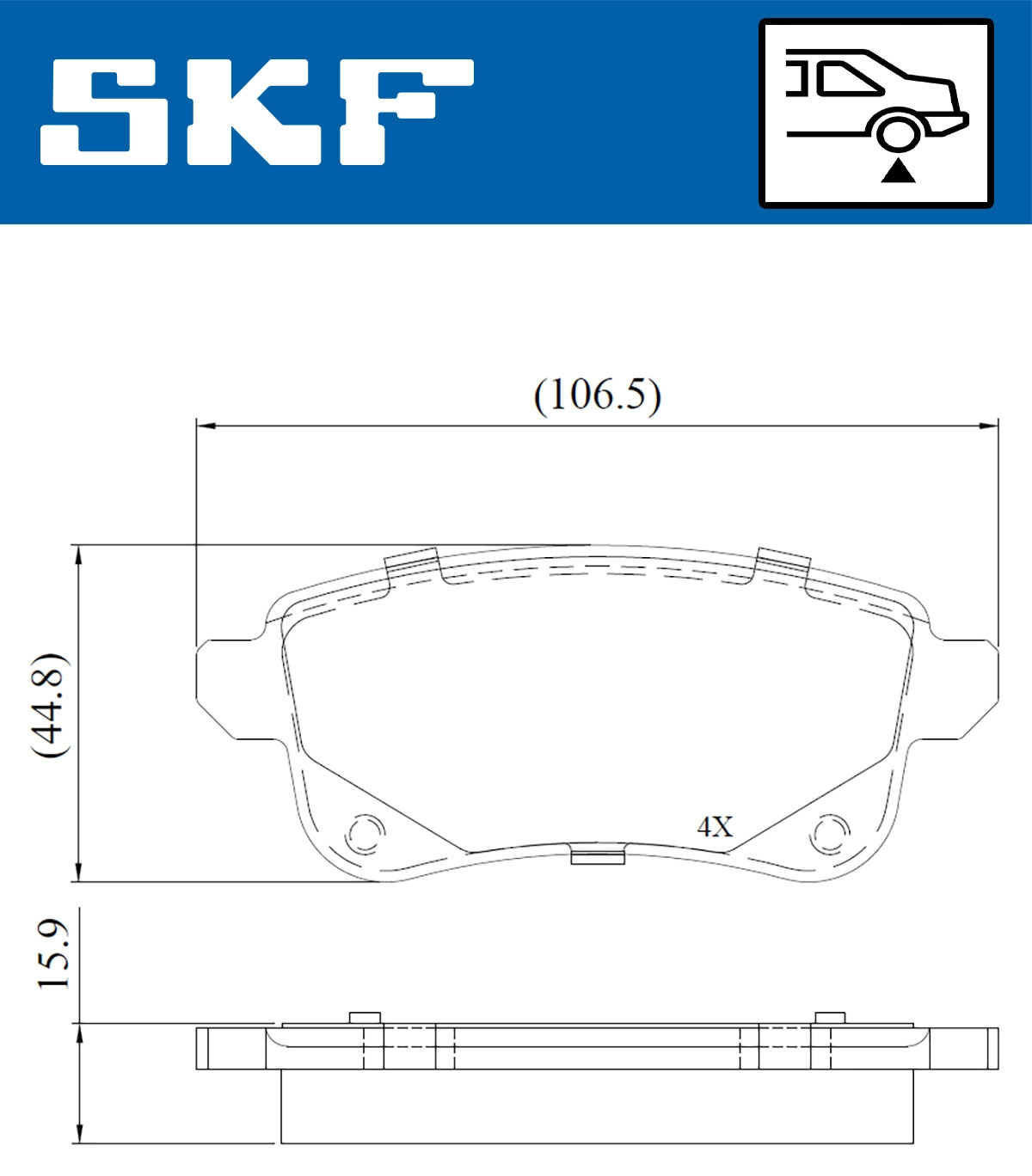 Brake Pad Set, disc brake (VKBP 90134)
